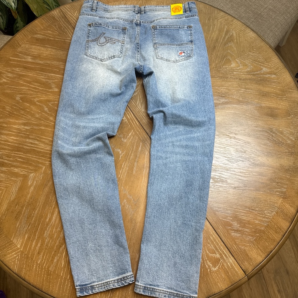 Born Fly Jeans With Patchwork Graphics - image 2